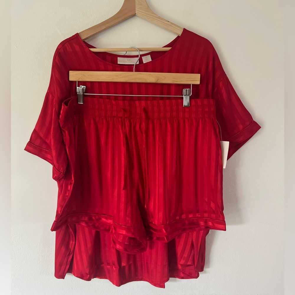 Rachel Parcell Red Barbados Top & Shorts Pajama Set‎ Size XL NWT